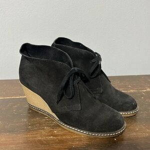 J. Crew MacAlister Wedge Black Boots Womens Size 6